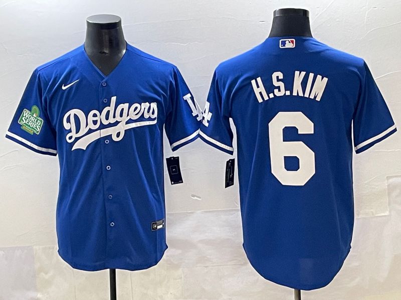 Men 2025 Los Angeles Dodgers #6 H.S.Kim Blue Game Nike MLB Jersey style 5